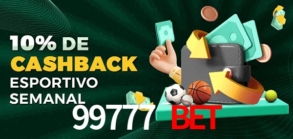 10% de bônus de cashback na 99777 bet